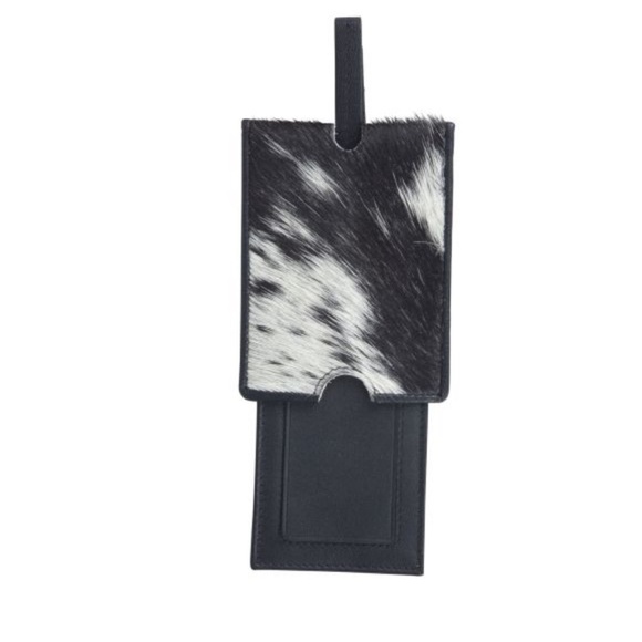 Leather with hairon baggage tags, 3 styles, NWT - Picture 7 of 10